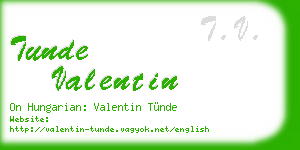 tunde valentin business card
