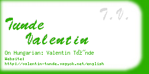 tunde valentin business card